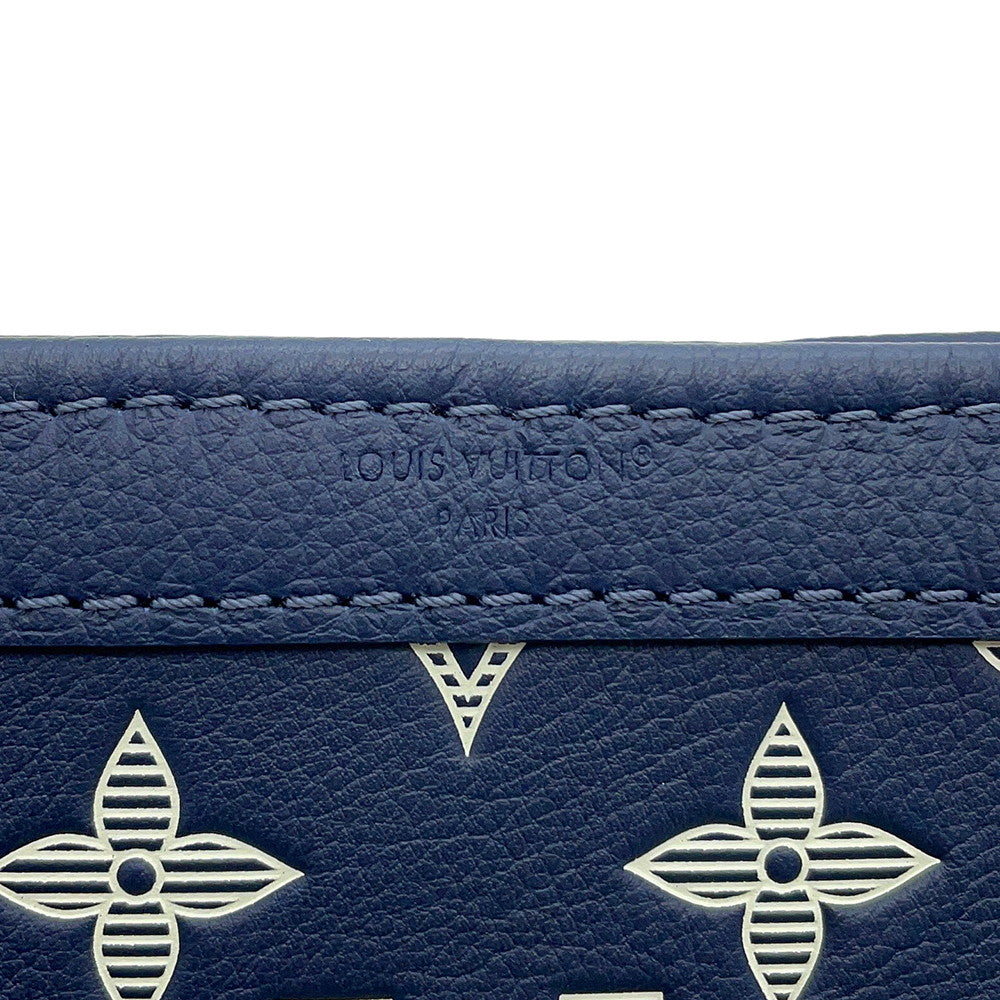 LOUIS VUITTON Gaston Wearable Wallet Navy WhiteM83384 Monogram Shadow