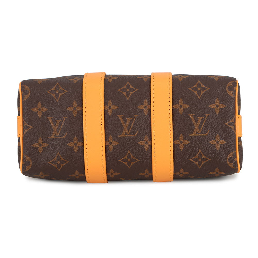 LOUIS VUITTON Keepall Bandouliere SaffronYellowM12733 Monogram Macassar Canvas Size 25