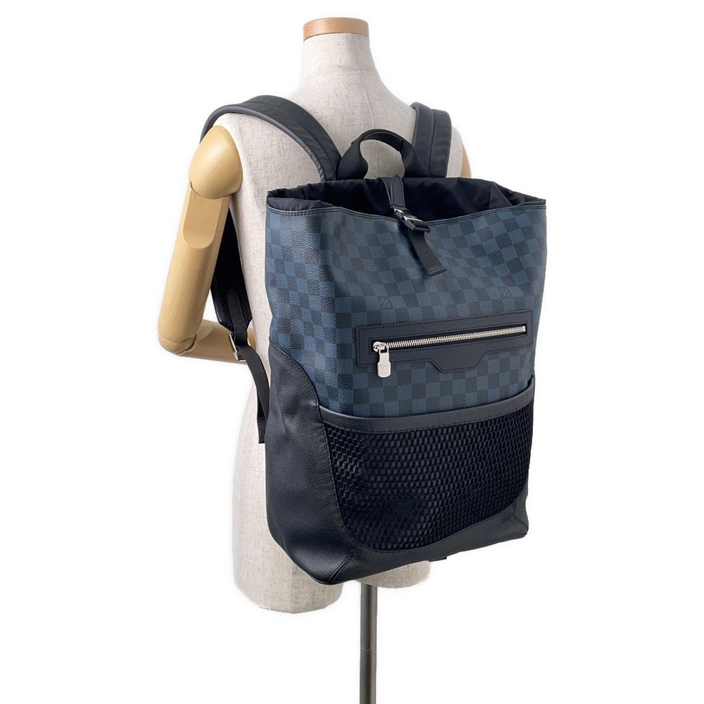 LOUIS VUITTON Match Point Backpack Navy NoirN40009 Damier Cobalt Canvas