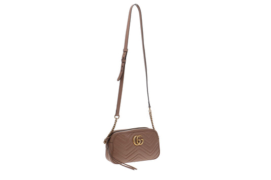 Gucci GG Marmont Pink Leather Crossbody
