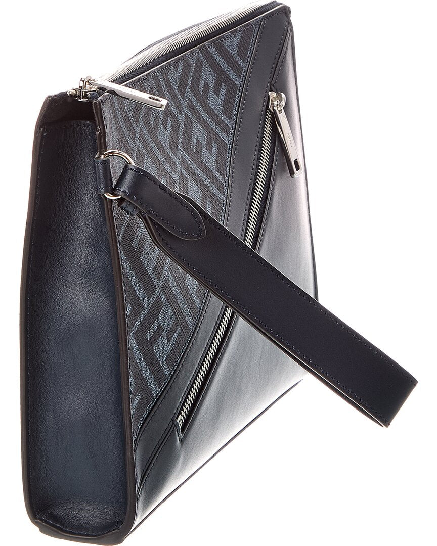 Fendi Ff Leather Pouch