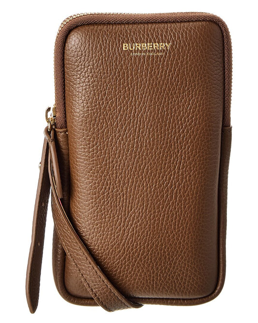 Burberry Logo Leather Phone Crossbody