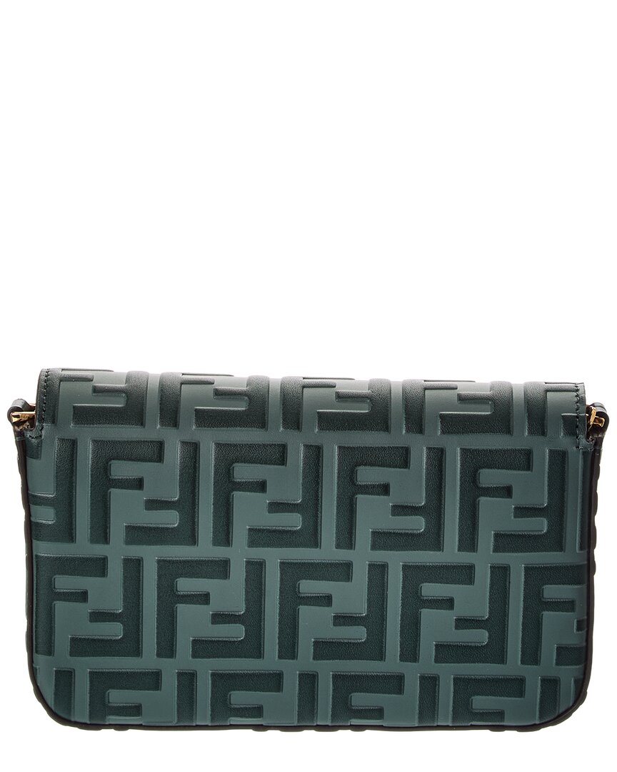 Fendi Ff Diamonds Leather Wallet On Chain