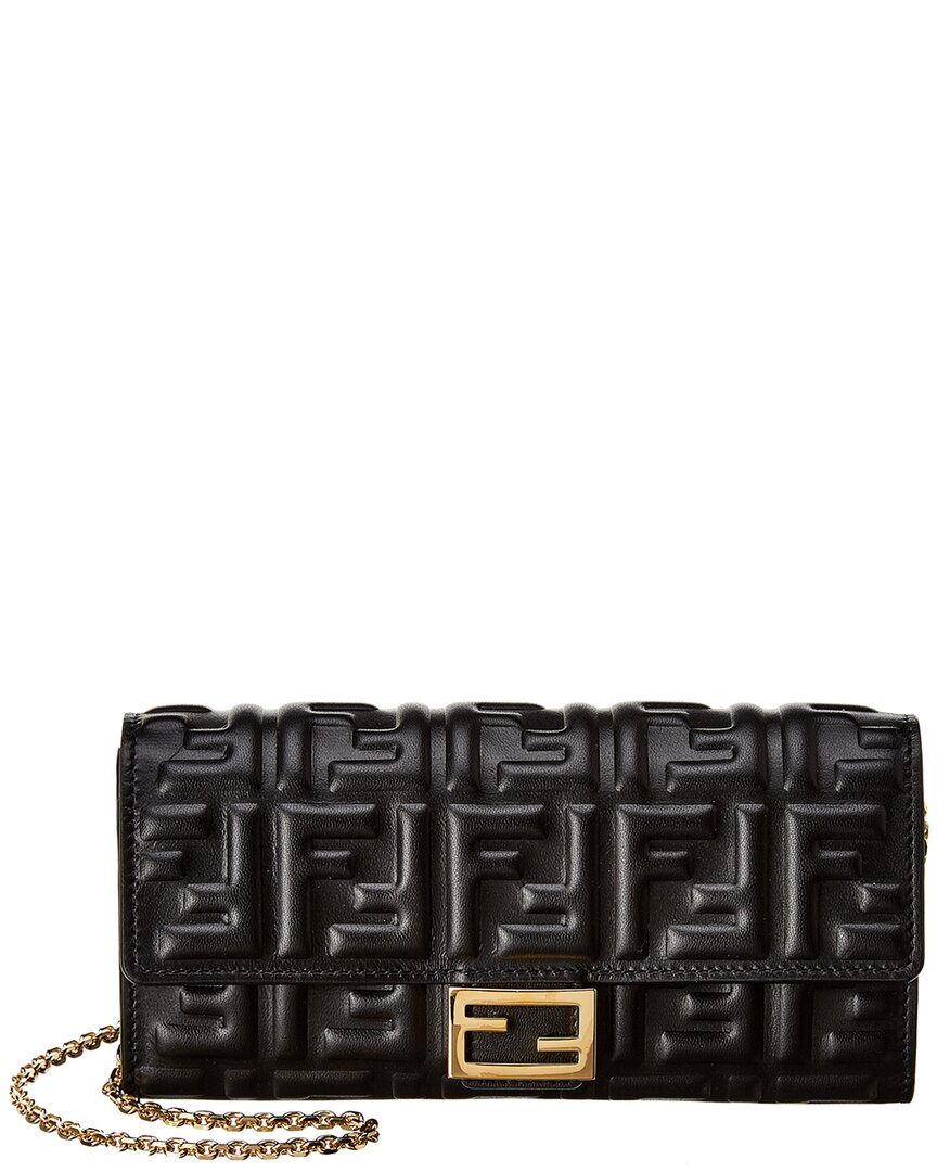 Fendi Baguette Leather Wallet On Chain