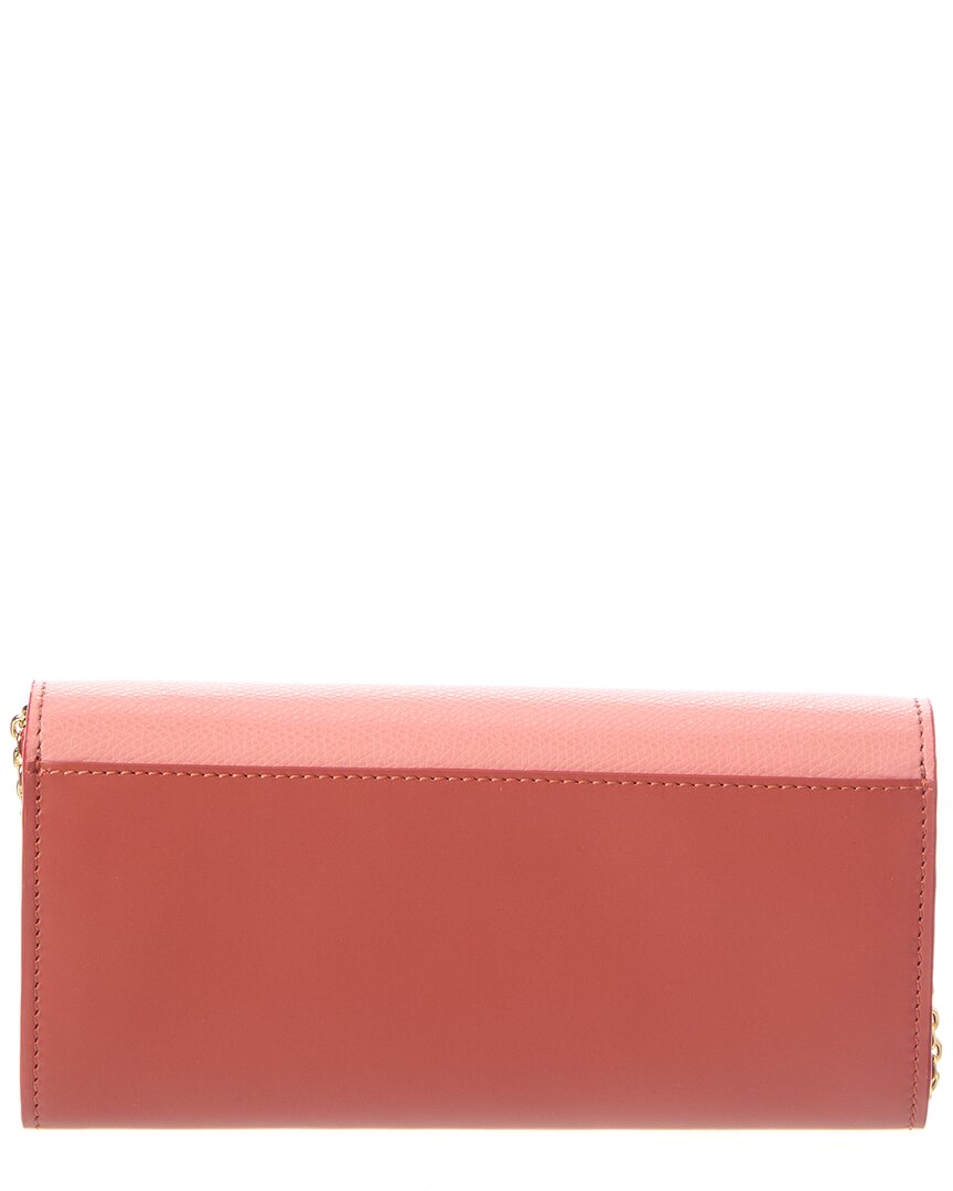 Fendi Ff Diamonds Leather Wallet On Chain