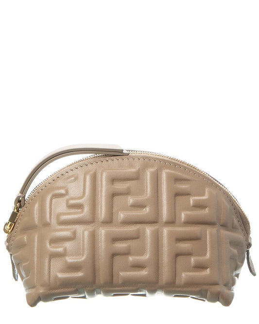 Fendi Baguette Small Leather Toiletry Case, Grey
