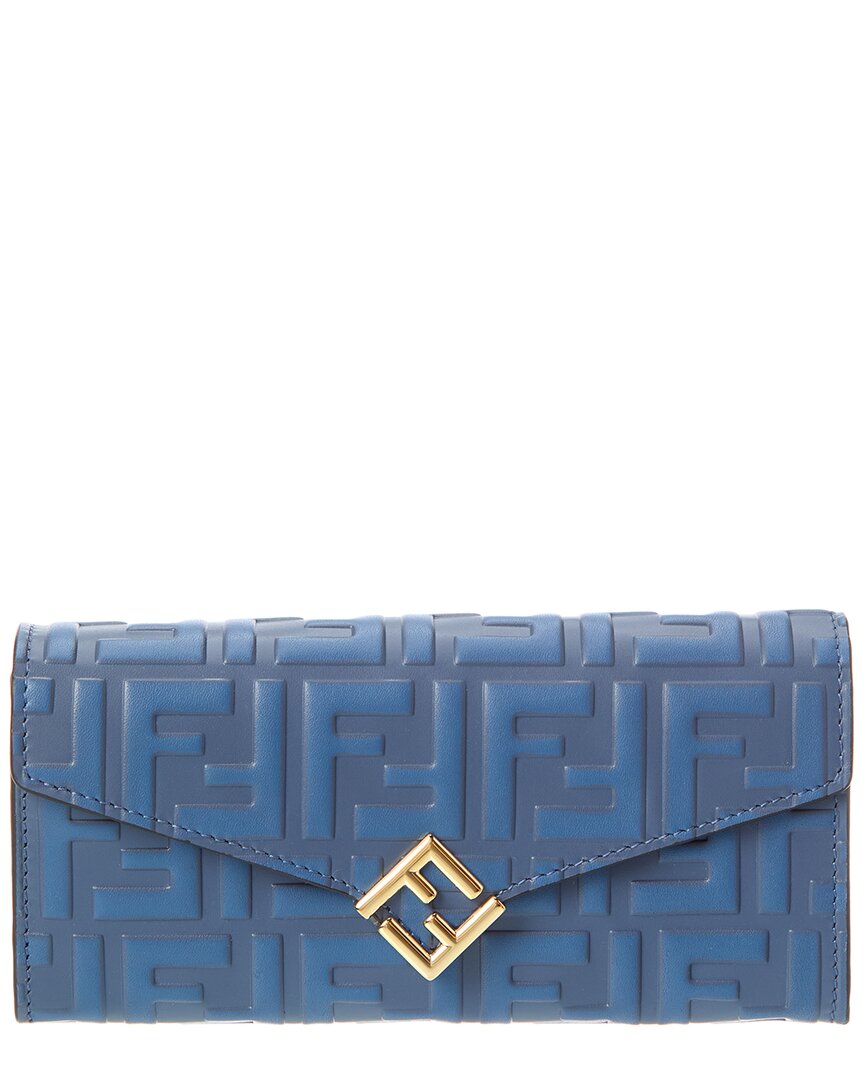 Fendi Ff Diamonds Leather Continental Wallet On Chain
