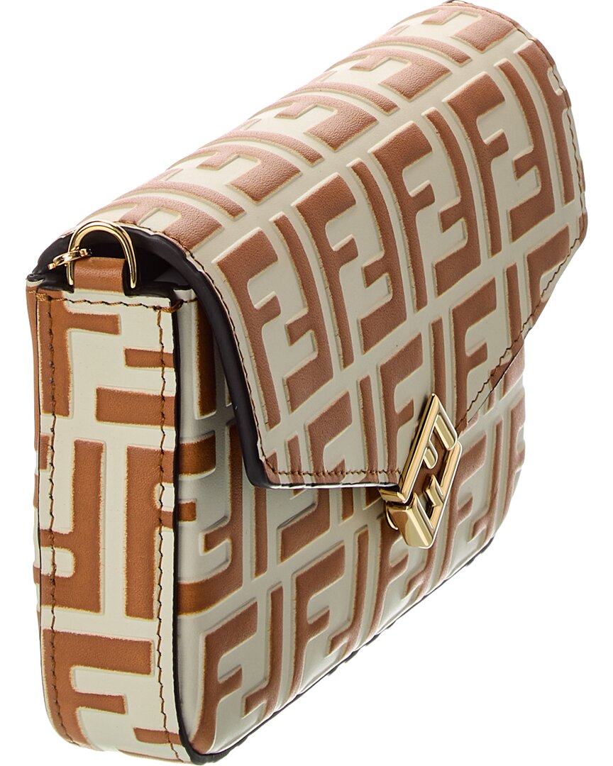 Fendi Ff Diamonds Leather Wallet On Chain