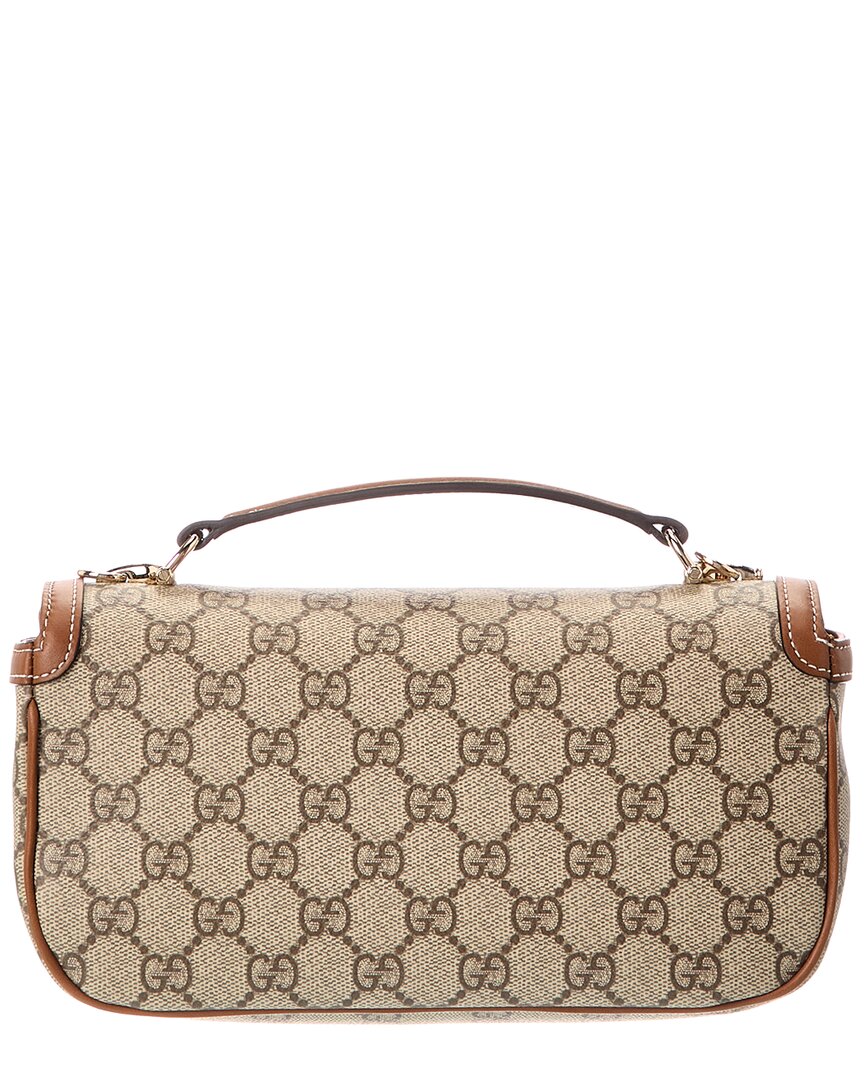 Gucci Horsebit 1955 Soft Small Top Handle Gg Supreme Canvas & Leather Shoulder