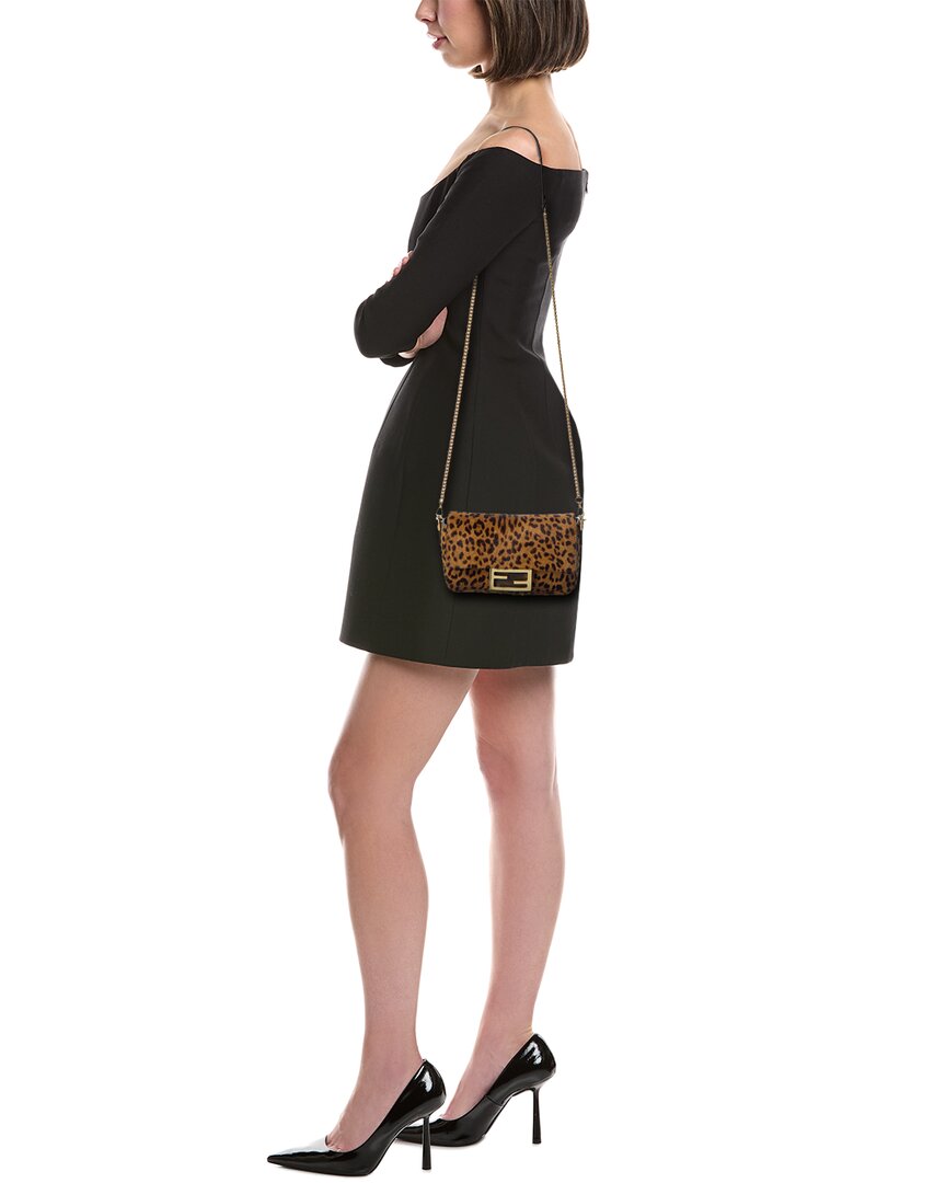 Fendi Baguette Mini Haircalf & Leather Shoulder Bag