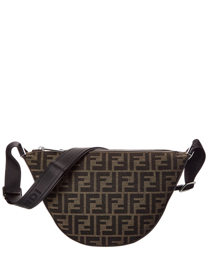 Fendi Roma Melon Small Ff Jacquard & Leather Hobo Bag