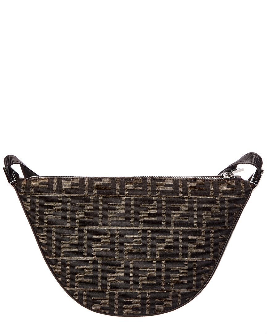 Fendi Roma Melon Small Ff Jacquard & Leather Hobo Bag