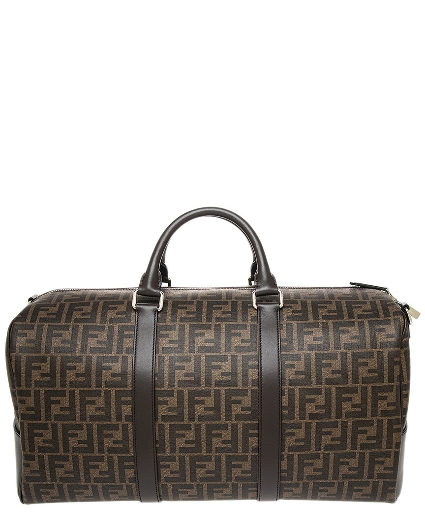 Fendi Ff Medium Canvas & Leather Duffel Bag