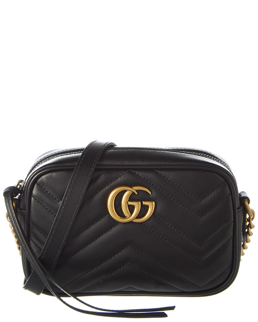 Gucci Gg Marmont Mini Matelasse Leather Crossbody Camera Bag