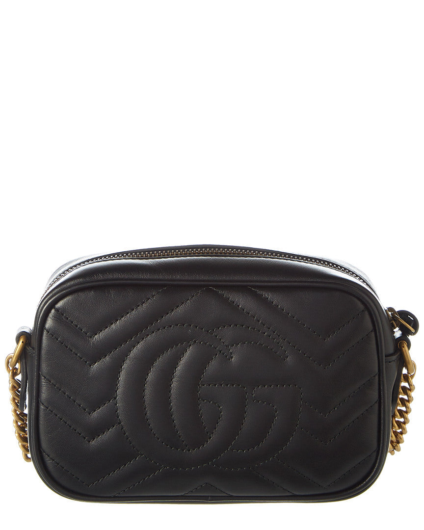 Gucci Gg Marmont Mini Matelasse Leather Crossbody Camera Bag