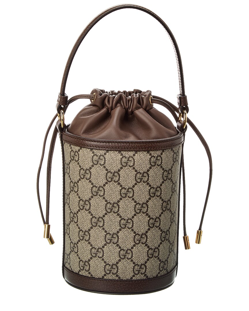 Gucci Ophidia Mini Gg Supreme Canvas & Leather Bucket Bag