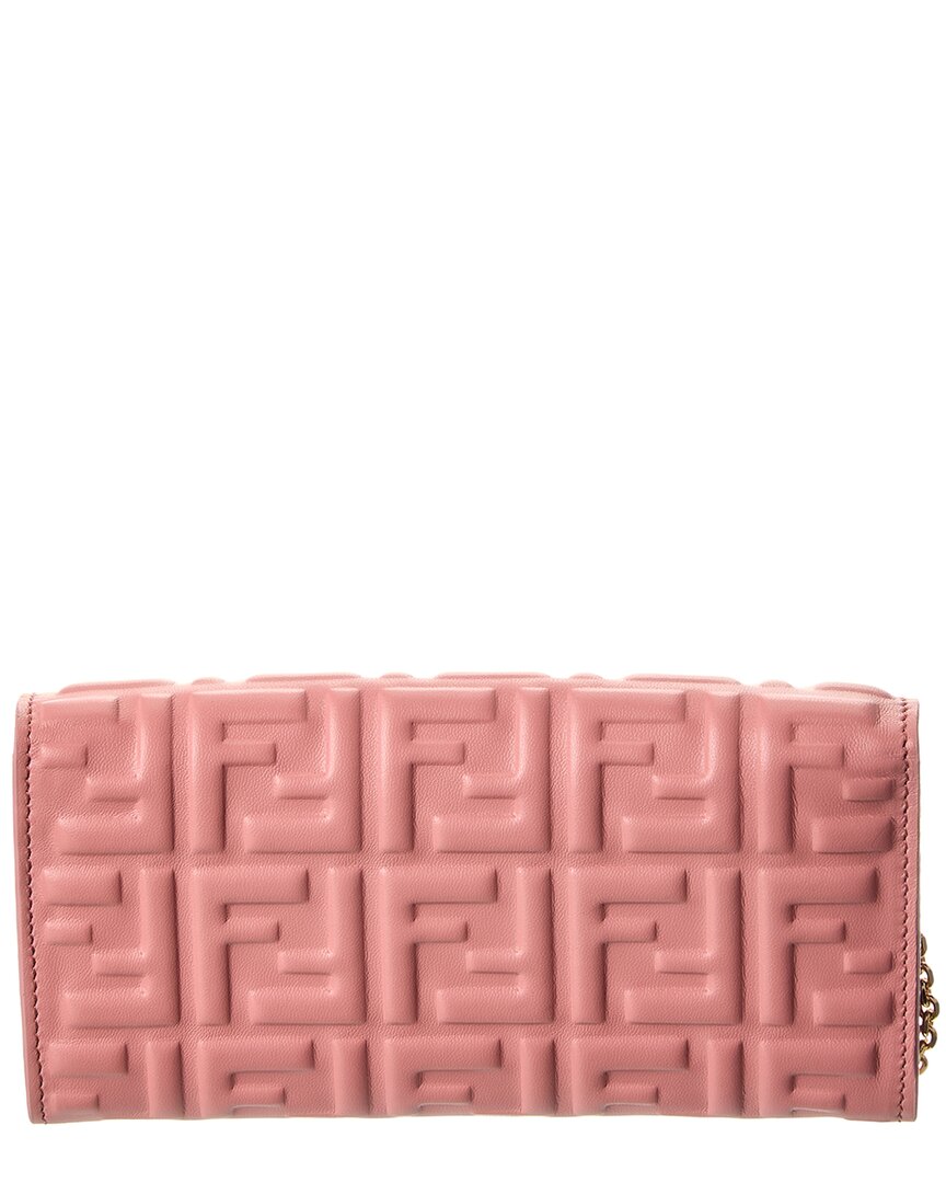Fendi Baguette Leather Wallet On Chain