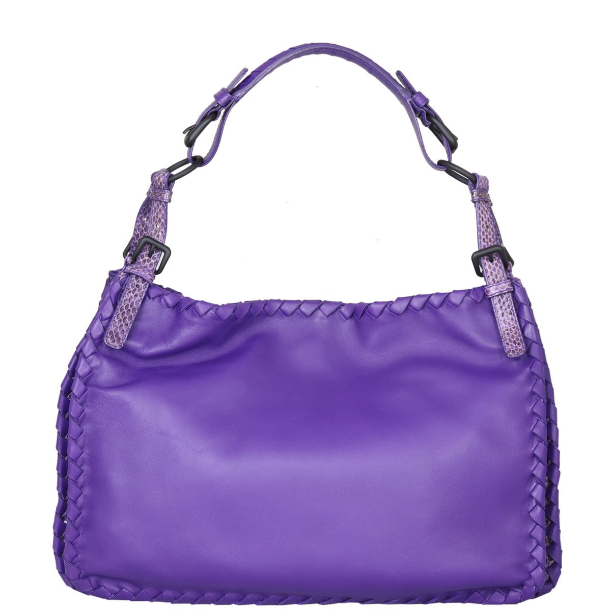 Bottega Veneta Nappa Ayers Python Trim Shoulder Bag