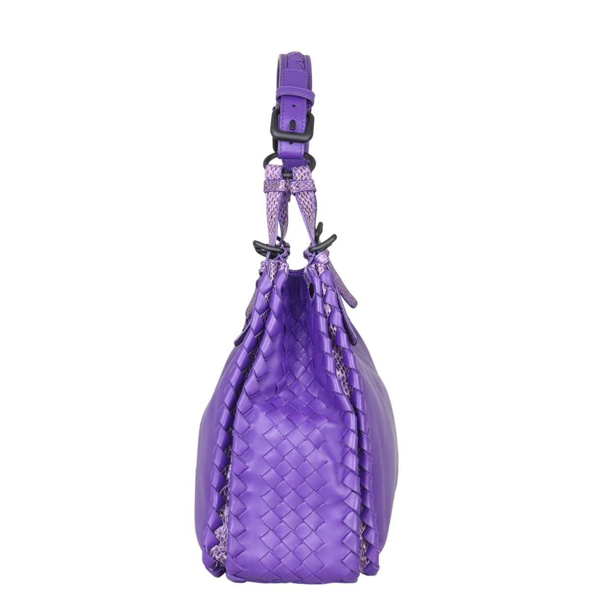 Bottega Veneta Nappa Ayers Python Trim Shoulder Bag