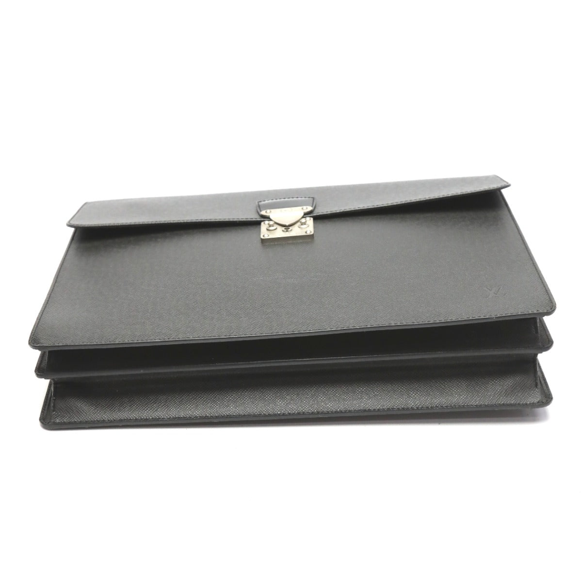 LOUIS VUITTON Handbag M30032 Taiga black Documents bag Taiga Serviet Moskova mens