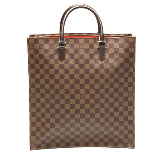 LOUIS VUITTON Handbag Damier canvas Ebene Tote Bag Damier Sac Plat unisex(Unisex)