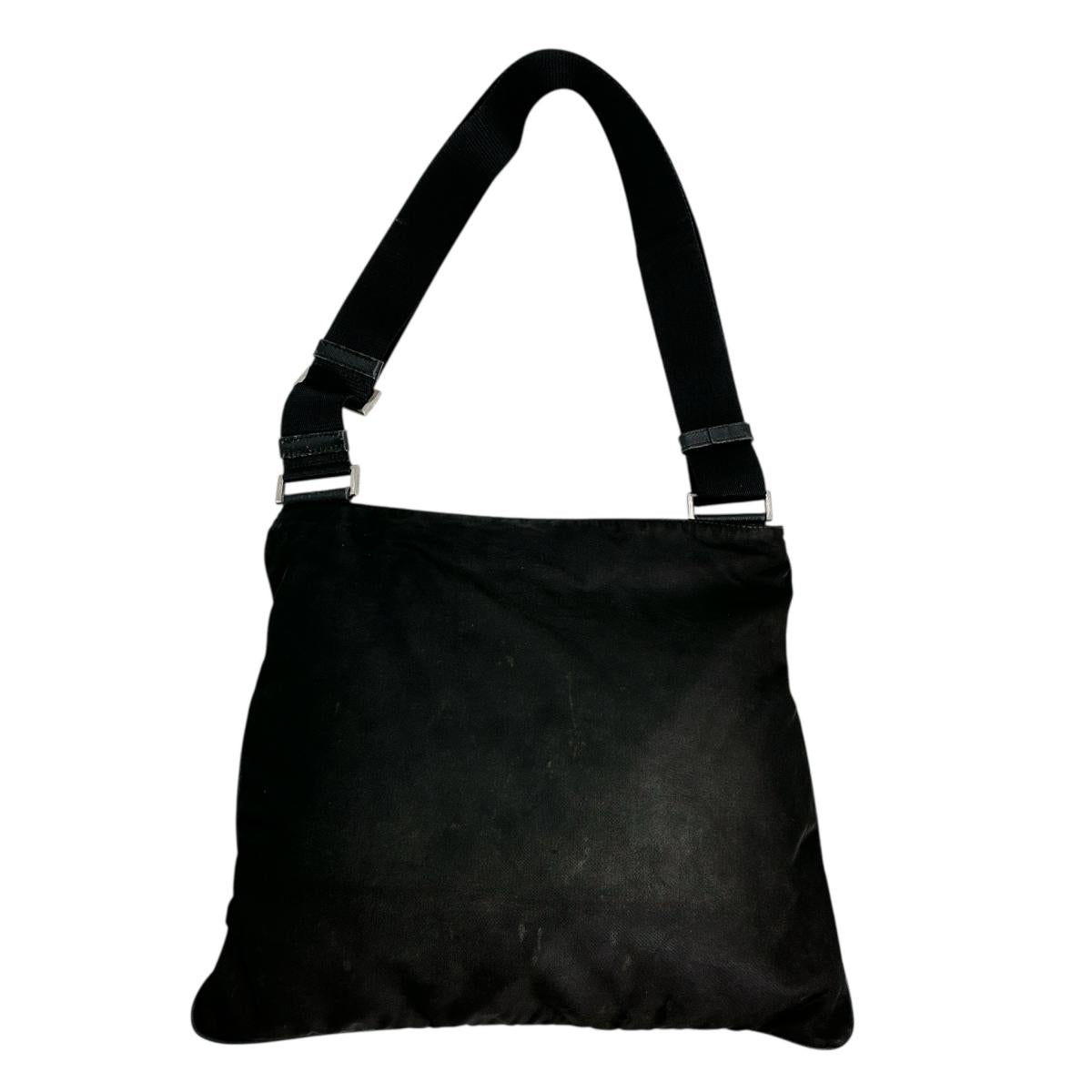 PRADA Shoulder Bag Nylon black Cross Sling Bag lightweight Crossbody Women