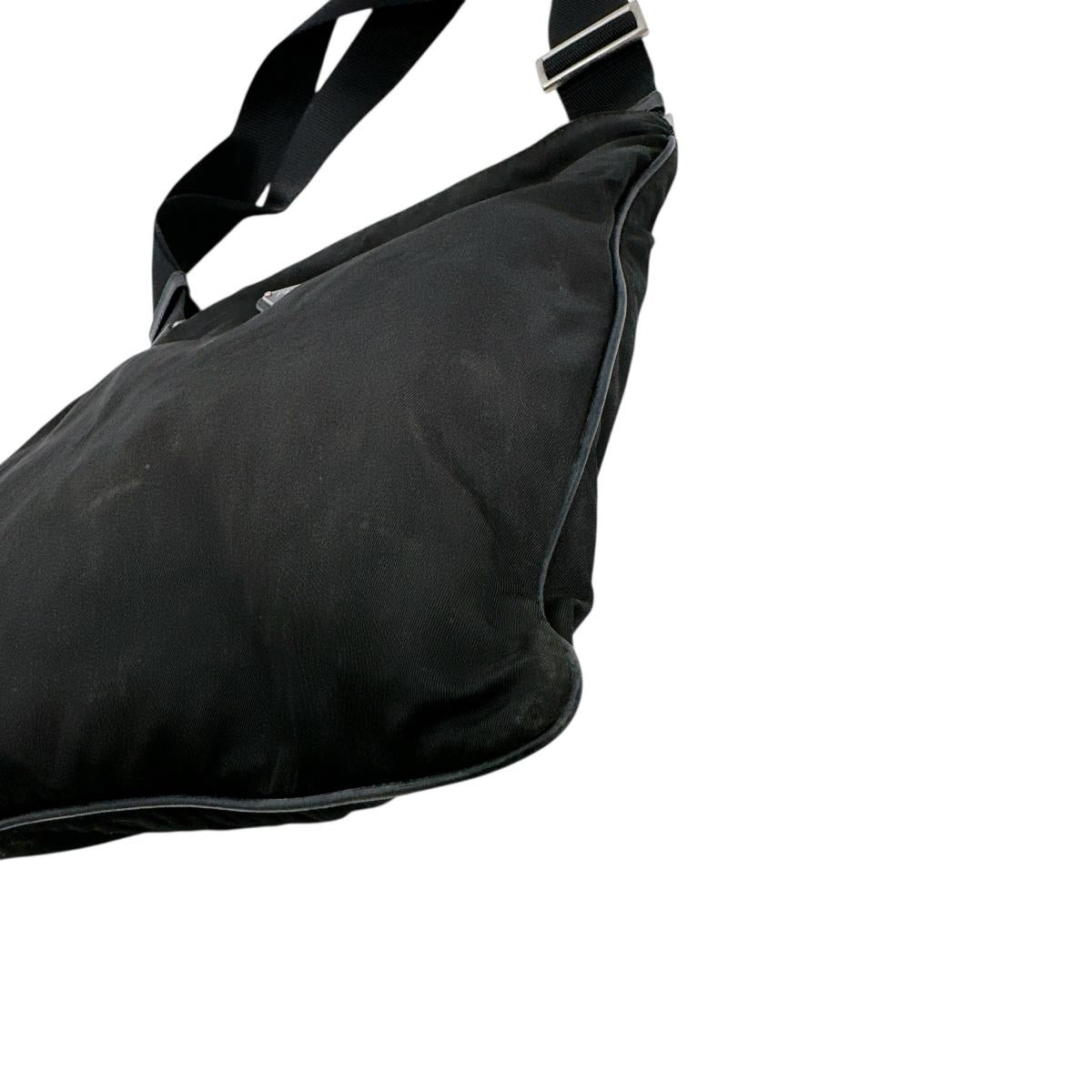 PRADA Shoulder Bag Nylon black Cross Sling Bag lightweight Crossbody Women