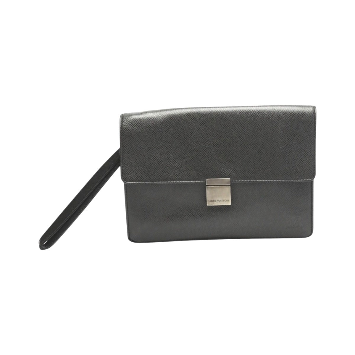 LOUIS VUITTON Clutch bag Taiga black Clutch bag Taiga Selenga mens