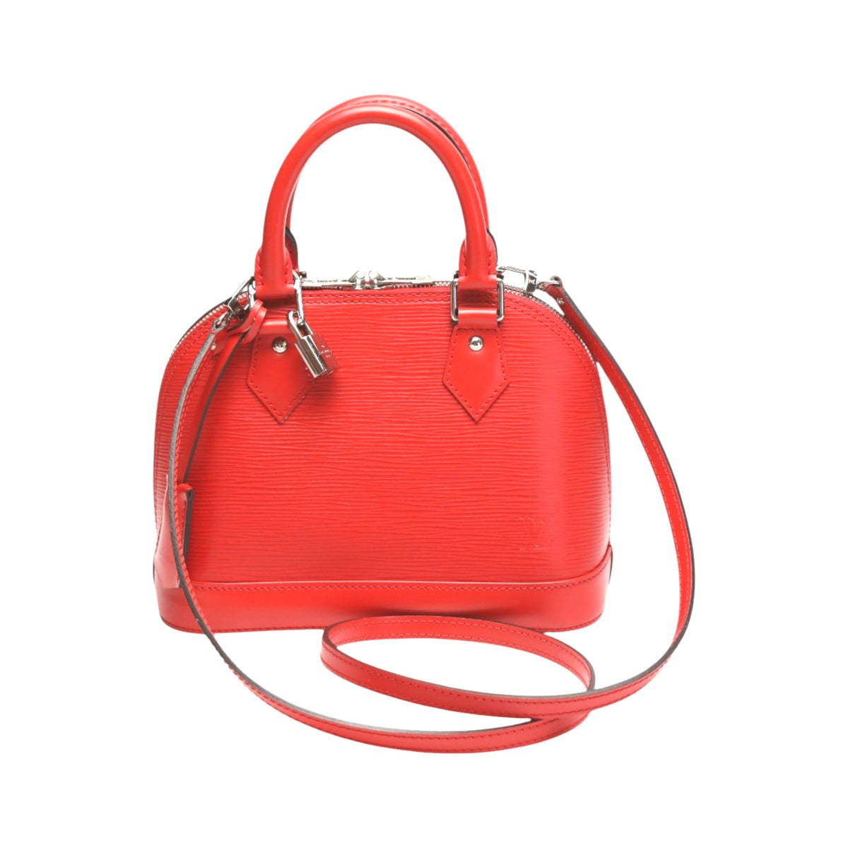 LOUIS VUITTON Shoulder Bag Epi Leather Red Shoulder Bag Epi Nano Alma Women