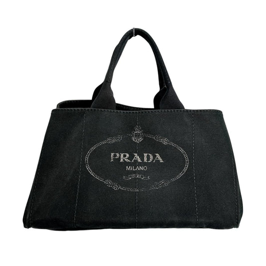PRADA Tote Bag IBG642 canvas black L size Kanapa GM Women L