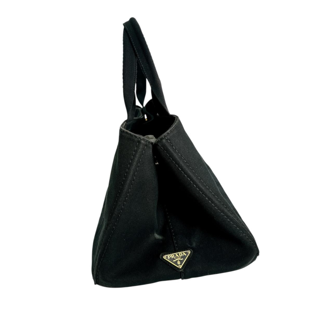 PRADA Tote Bag IBG642 canvas black L size Kanapa GM Women L