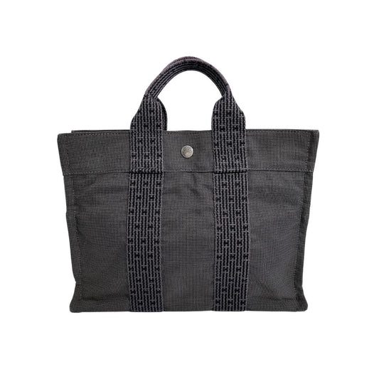 HERMES Tote Bag canvas gray Her LinePM