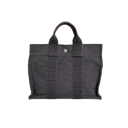HERMES Tote Bag canvas gray Her LinePM