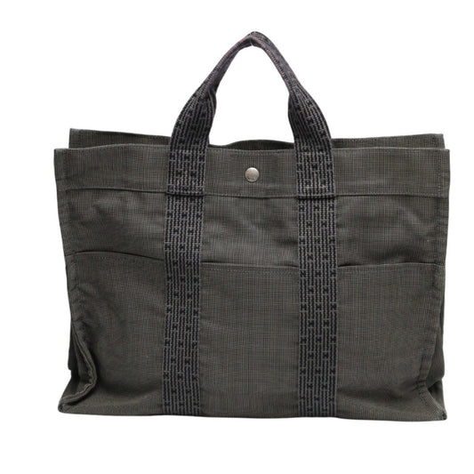 HERMES Tote Bag canvas gray Business bag Her LineTote MM