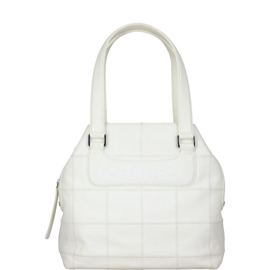 Chanel Square Stitch Logo Tote | Caviar