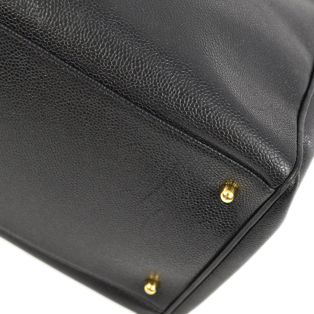 Chanel Black Caviar Supermodel Shoulder Bag