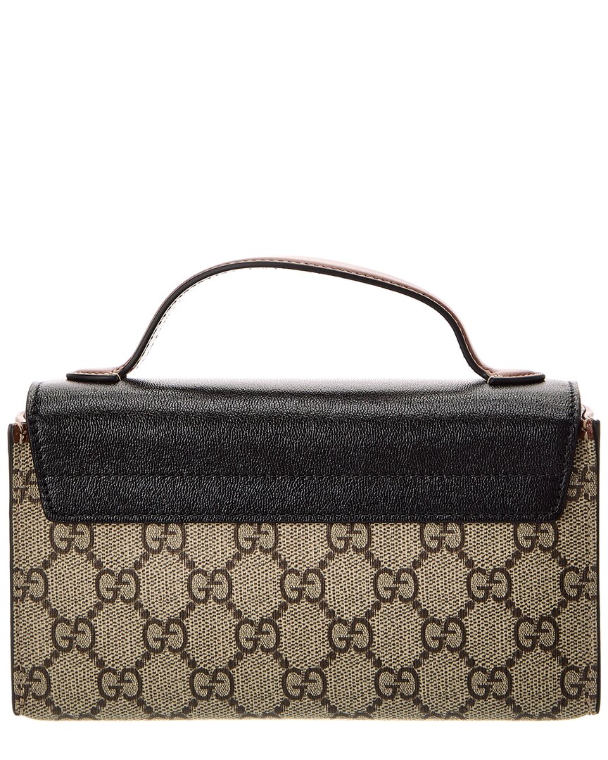 Gucci Mini Padlock Gg Supreme Canvas & Leather Shoulder Bag