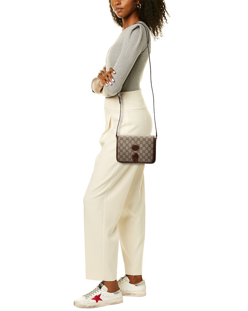 Gucci Interlocking G Mini Gg Supreme Canvas & Leather Crossbody