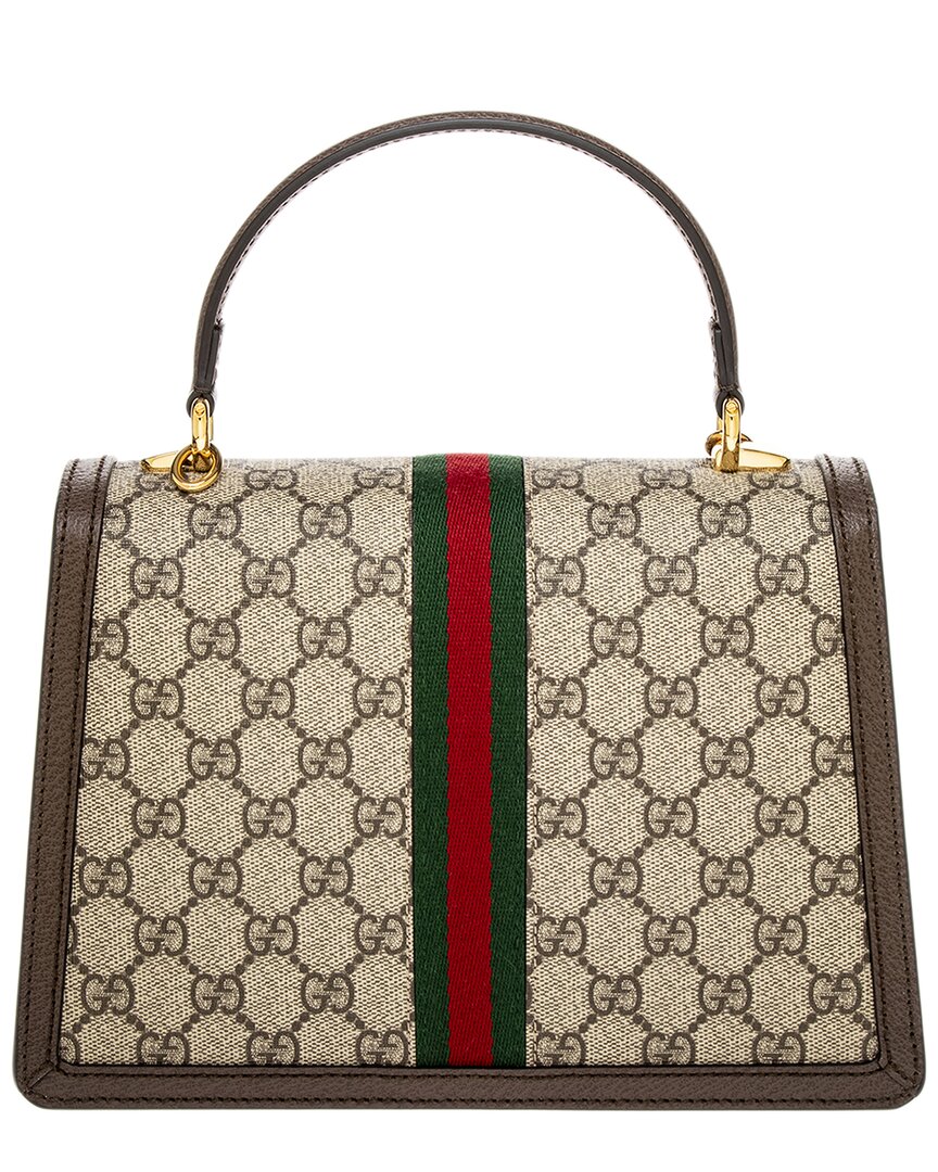 Gucci Ophidia Small Gg Supreme Canvas & Leather Top Handle Bag