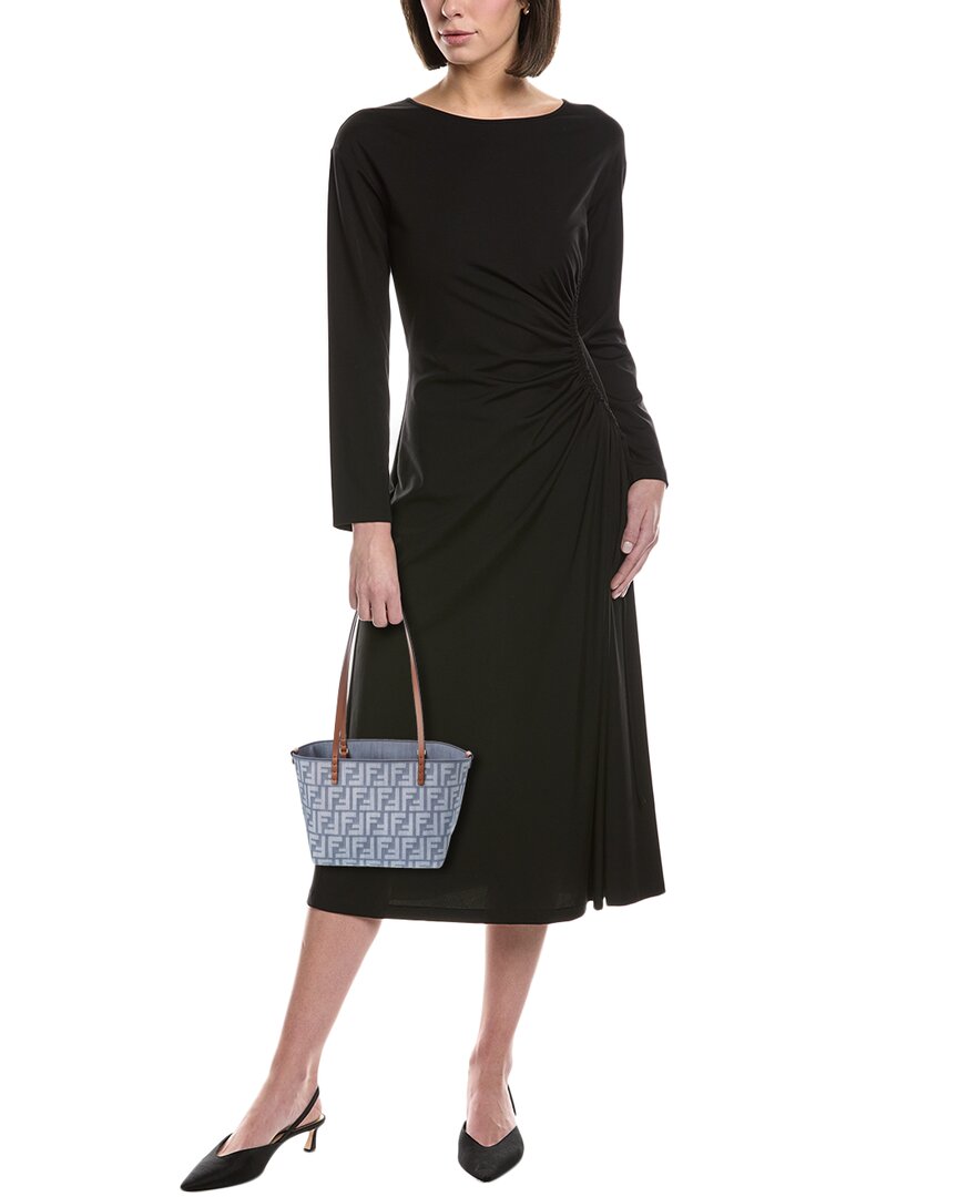 Fendi Roll Small Ff Denim & Leather Tote