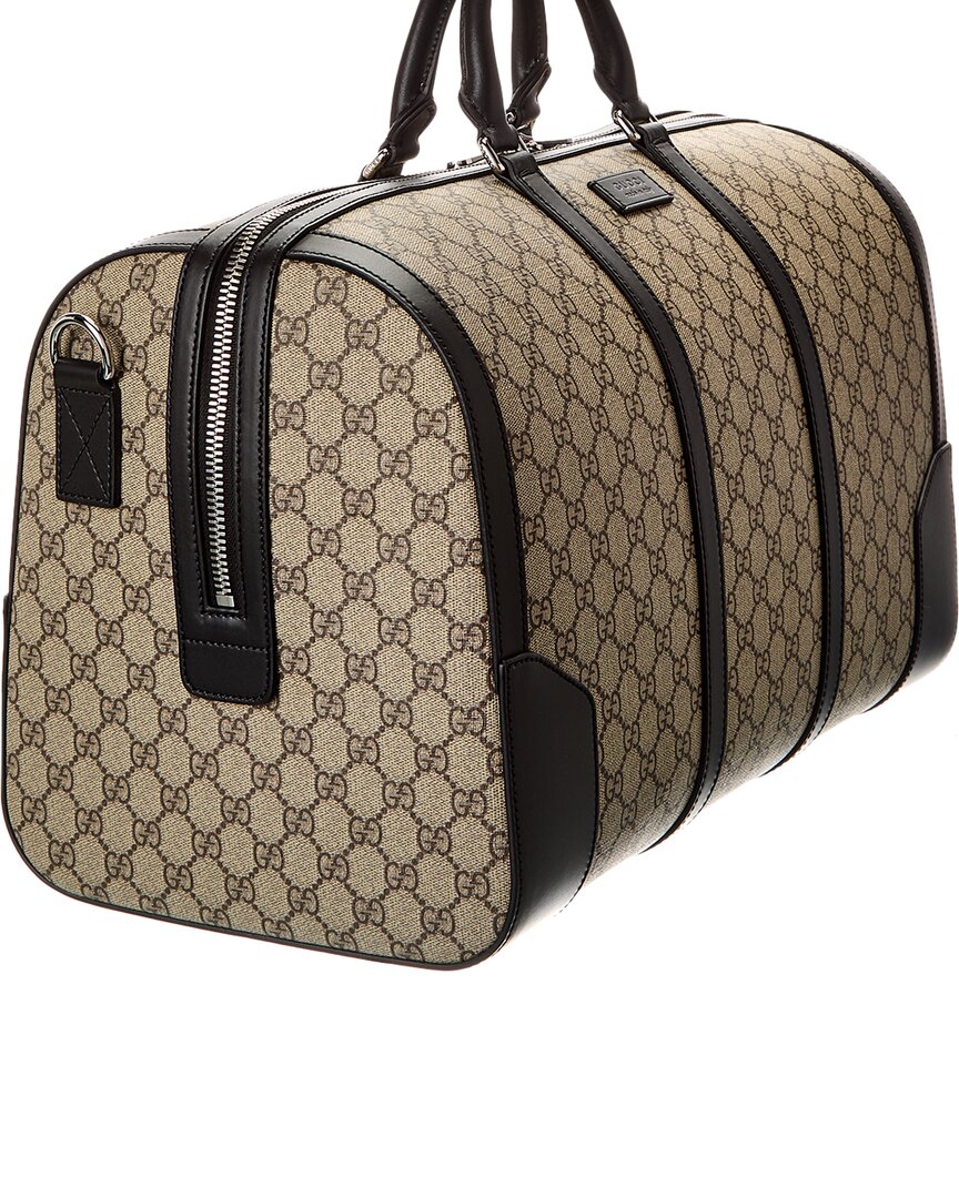 Gucci Medium Gg Supreme Canvas & Leather Duffel Bag