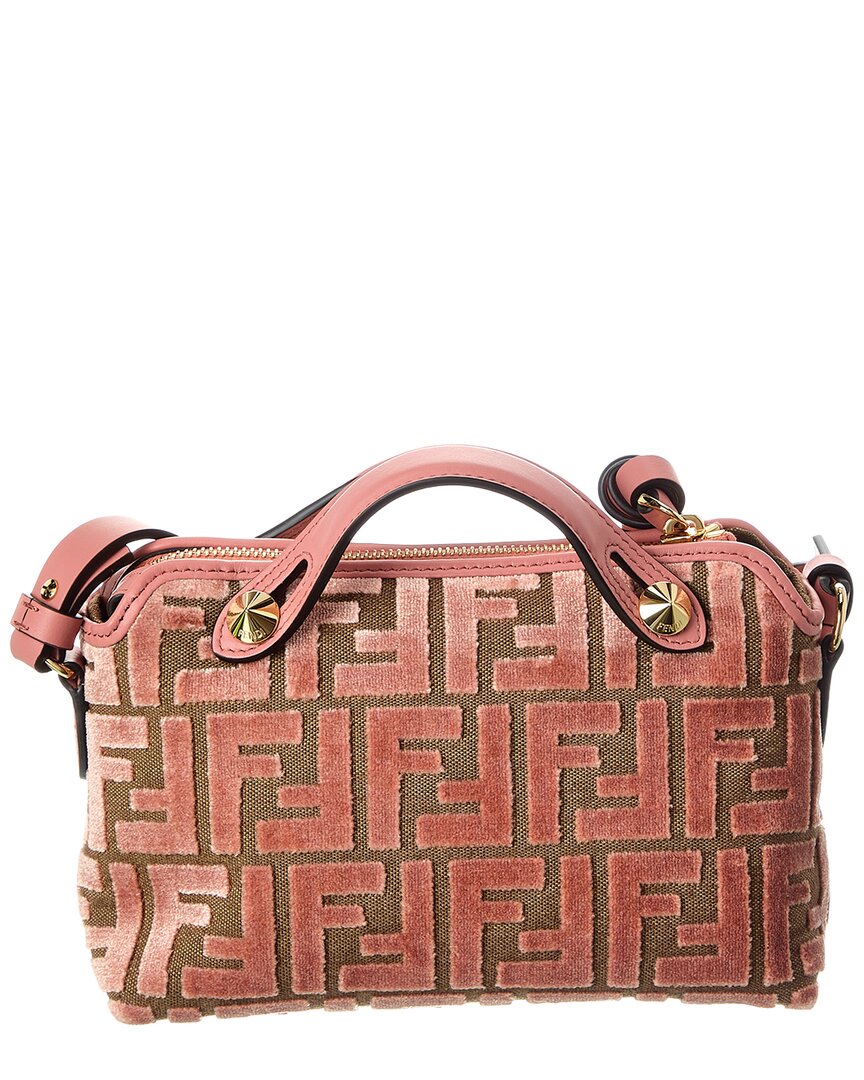 Fendi By The Way Soft Mini Velvet & Leather Shoulder Bag