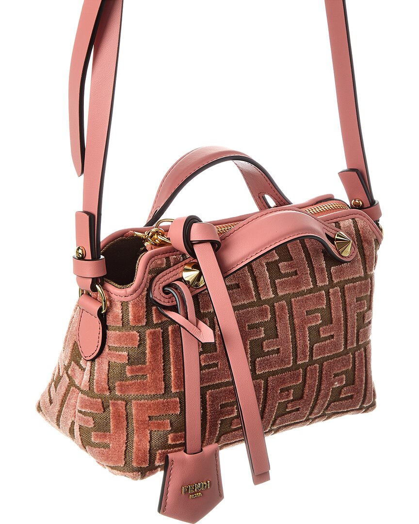 Fendi By The Way Soft Mini Velvet & Leather Shoulder Bag