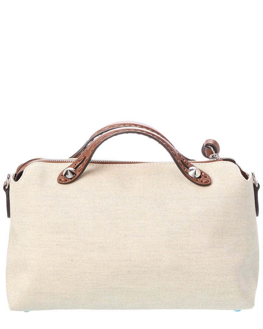 Fendi By The Way Selleria Medium Canvas & Leather Shoulder Bag