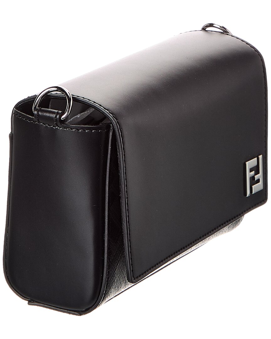 Fendi Squared Ff & Canvas Shoulder Bag