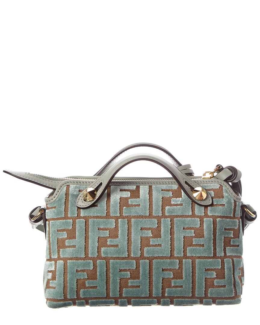 Fendi By The Way Soft Mini Velvet & Leather Shoulder Bag