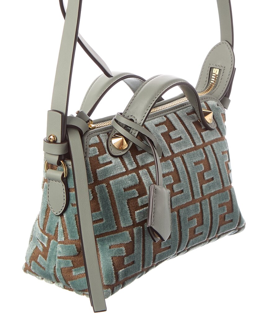 Fendi By The Way Soft Mini Velvet & Leather Shoulder Bag
