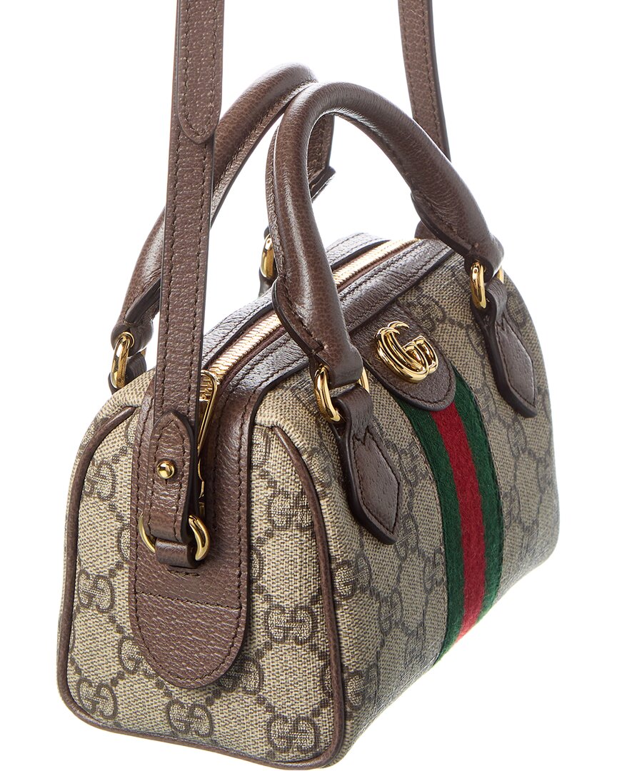 Gucci Ophidia Mini Gg Supreme Canvas & Leather Shoulder Bag