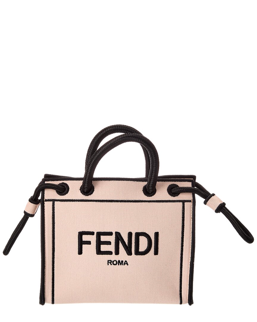 Fendi Roma Mini Canvas Tote (Authentic )