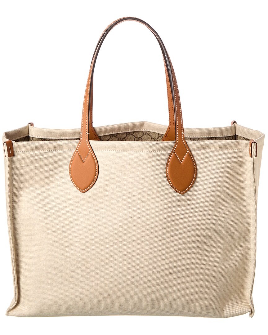 Gucci Medium Canvas & Leather Tote
